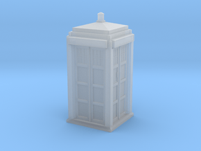The Physician's Blue Box in 1/72 scale (Hollow) in Clear Ultra Fine Detail Plastic