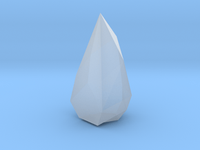 Low poly Crystal in Clear Ultra Fine Detail Plastic