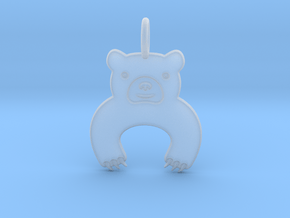 Bear Pendant in Tan Fine Detail Plastic