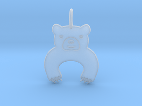 Bear Pendant in Clear Ultra Fine Detail Plastic