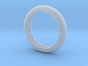 Pattern Ring  in Tan Fine Detail Plastic