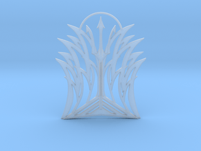Poseidon Pendant in Clear Ultra Fine Detail Plastic