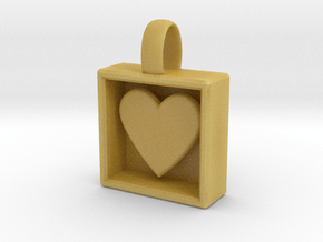 Have a Heart Pendant in Tan Fine Detail Plastic