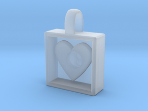 Have a Heart Pendant in Clear Ultra Fine Detail Plastic
