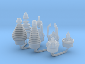 Ice Breaker Nozzles All A 1:6 scale in Clear Ultra Fine Detail Plastic