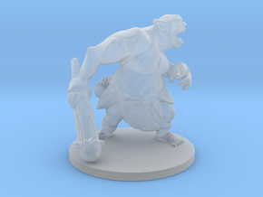 D&D_Min_Ogre in Clear Ultra Fine Detail Plastic