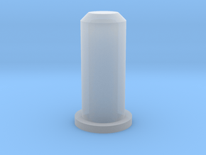 Barrel Plug 2/2 in Clear Ultra Fine Detail Plastic