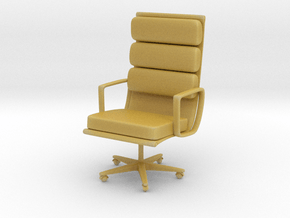 1/12 desk office chair in Tan Fine Detail Plastic