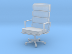 1/12 desk office chair in Clear Ultra Fine Detail Plastic