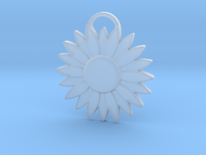 Sunflower Pendant in Clear Ultra Fine Detail Plastic