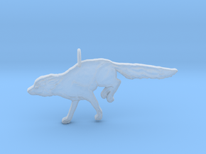 Fleeing Fox in Clear Ultra Fine Detail Plastic