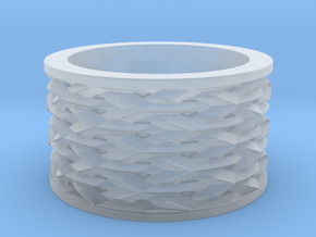 Basketweave Ring in Clear Ultra Fine Detail Plastic