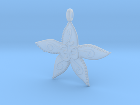 Starfish OM GOA Symbol Jewelry Necklace in Tan Fine Detail Plastic