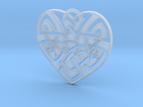 Celtic Heart Pendant in Tan Fine Detail Plastic