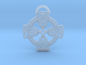 Celtic Cross Keychain in Tan Fine Detail Plastic