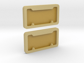 1/10 Scale License Plate Frames in Tan Fine Detail Plastic