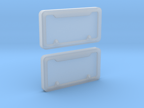 1/10 Scale License Plate Frames in Clear Ultra Fine Detail Plastic