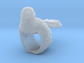 Owl Ring Size 51 (16,3) in Clear Ultra Fine Detail Plastic
