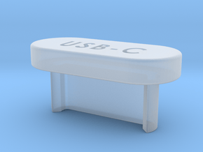 USB-C Flat Cover in Clear Ultra Fine Detail Plastic