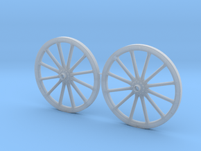 German Protze/Limber/Wagon Wheel set 54mm in Clear Ultra Fine Detail Plastic