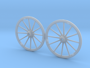 German Limber Wagon Wheel Set 54mm 1/32nd in Clear Ultra Fine Detail Plastic