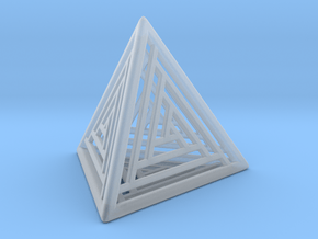 Tetrahedron Lattice in Tan Fine Detail Plastic