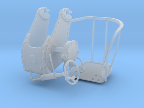 Ger 3,7 cm machine Cannon Flak seat assy 1/15 in Clear Ultra Fine Detail Plastic