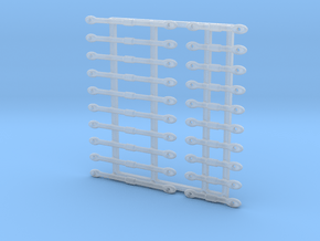 16th Scale Turnbuckles, Long-Short in Clear Ultra Fine Detail Plastic