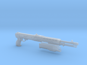 SPAS 12 1:4 scale shotgun with moveable pump in Clear Ultra Fine Detail Plastic