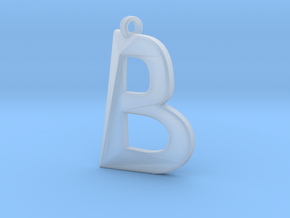 Distorted letter B in Tan Fine Detail Plastic
