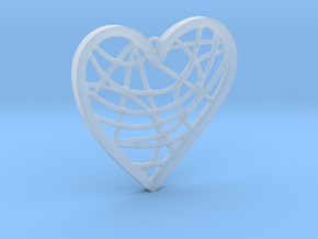 Heart pendant in Clear Ultra Fine Detail Plastic