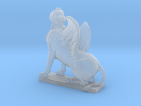 Greek Sphinx of Thebes and Oedipus  in Clear Ultra Fine Detail Plastic