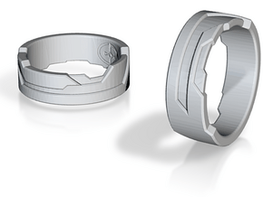 Halo Rings in Clear Ultra Fine Detail Plastic