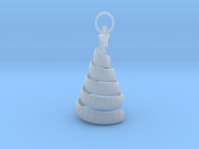 Swirl Tree Pendant in Clear Ultra Fine Detail Plastic