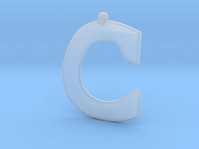 Distorted letter C in Tan Fine Detail Plastic