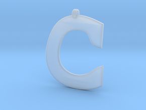 Distorted letter C in Clear Ultra Fine Detail Plastic