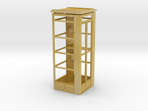 Telephone Booth, 1/32 Scale in Tan Fine Detail Plastic
