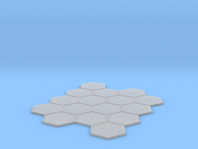 4x4 Hex Tile in Clear Ultra Fine Detail Plastic