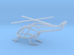 Helicopter scale 1-100 in Clear Ultra Fine Detail Plastic