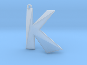 Distorted letter K in Tan Fine Detail Plastic