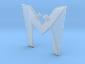 Distorted letter M in Clear Ultra Fine Detail Plastic