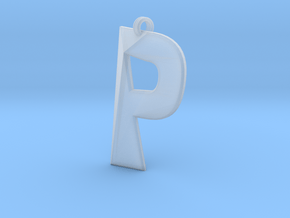 Distorted letter P in Tan Fine Detail Plastic