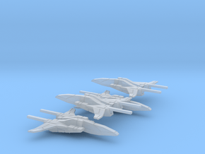 Space Fighter Type-B, 4-Pack in Clear Ultra Fine Detail Plastic