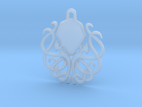 Tribal Cthulhu Pendant in Clear Ultra Fine Detail Plastic