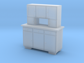 TT Cupboard 3 Doors - 1:120 in Clear Ultra Fine Detail Plastic