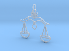 Scales of Justice Pendant in Tan Fine Detail Plastic