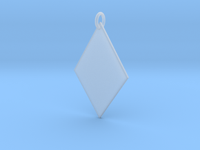 Diamond Pendant in Clear Ultra Fine Detail Plastic