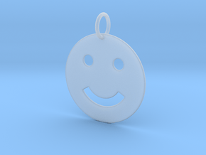 Smiley Keychain in Clear Ultra Fine Detail Plastic