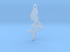 Mermaid Pendant in Tan Fine Detail Plastic