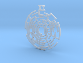 Labyrinthine Pendant in Clear Ultra Fine Detail Plastic